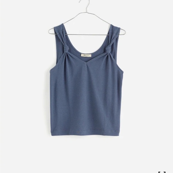 Madewell Blue Knot Strap Tank Top - Picture 1 of 3